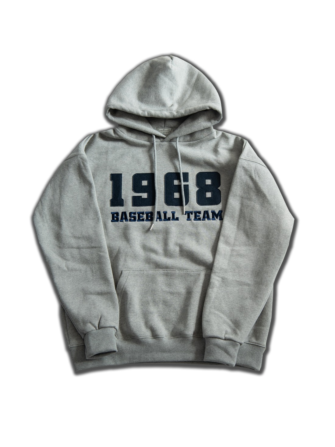 baseball team hoodie (melange grey)