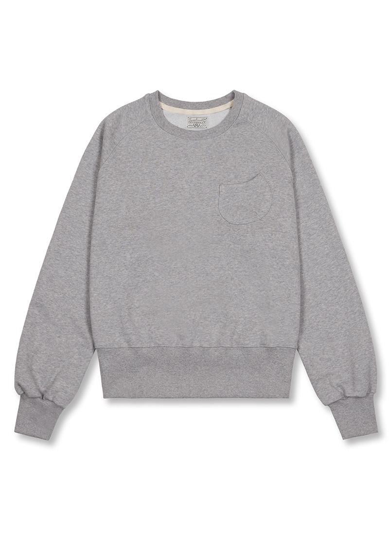 cotton short pocket sweat shirts (melange gray)